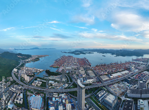 Aerial photography of Yantian Port International Container Terminal in Shenzhen