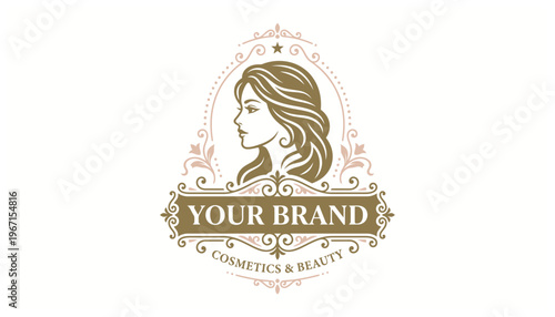 Elegant cosmetics and beauty brand logo.
