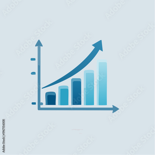 Business-Chart-Icon mit Pfeil nach oben – Wachstum, Erfolg und Finanzwachstum