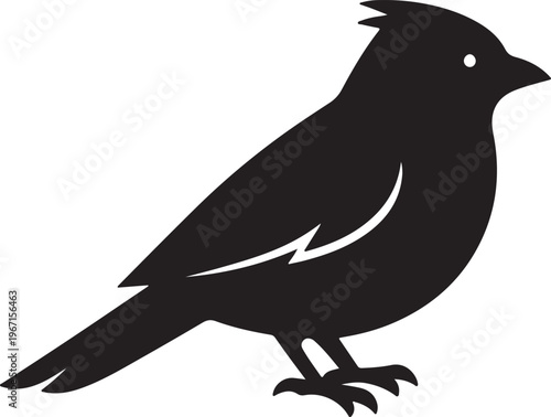 Minimalist Bird Silhouette Vector Illustration Vector