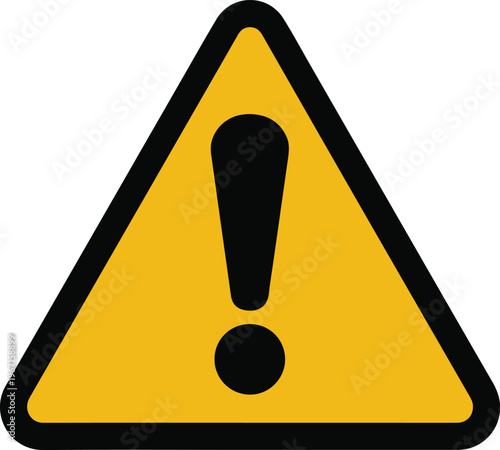 Yellow Warning Triangle with Exclamation Mark danger