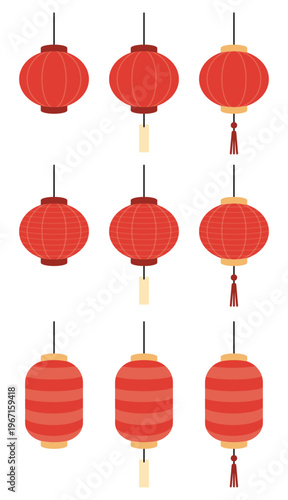 Traditional Hanging Lantern Illustration