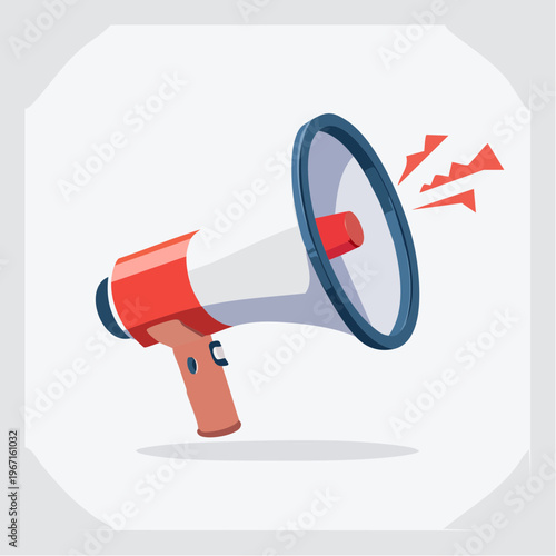 Megafon-Icon-Illustration – Lautsprecher Symbol für Werbung und Aufmerksamkeit