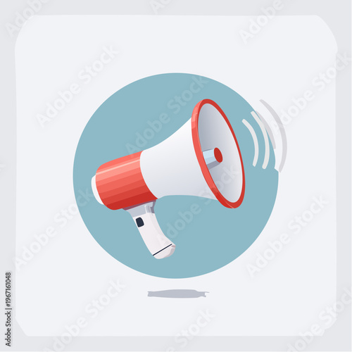 Megafon-Icon-Illustration – Lautsprecher Symbol für Werbung und Aufmerksamkeit