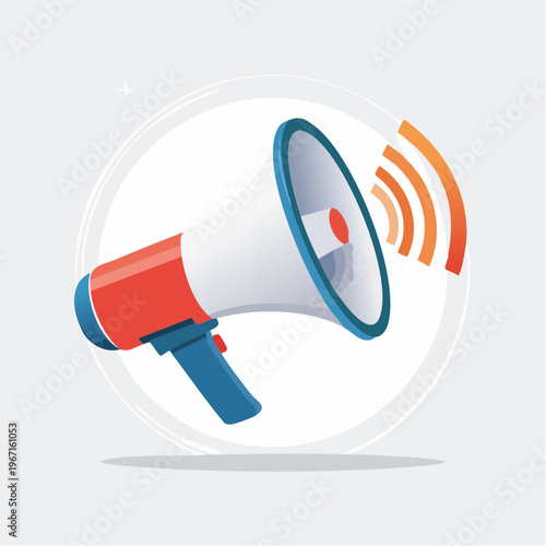 Megafon-Icon-Illustration – Lautsprecher Symbol für Werbung und Aufmerksamkeit