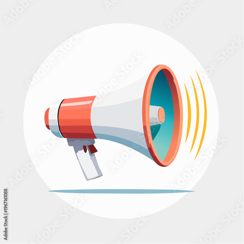 Megafon-Icon-Illustration – Lautsprecher Symbol für Werbung und Aufmerksamkeit