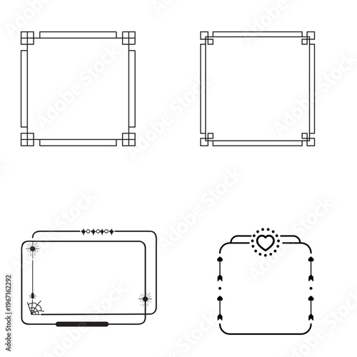 Firebird and Phoenix Wings Silhouette Collection Isolated on White Background