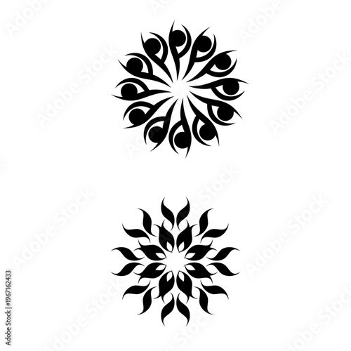 Christian Cross and Bible Silhouette Collection Isolated on White Background