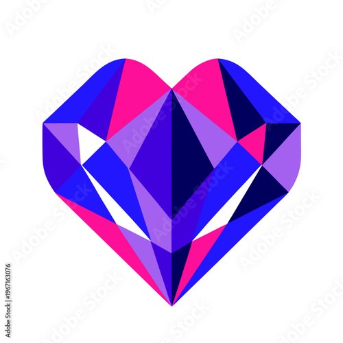 diamond heart vector