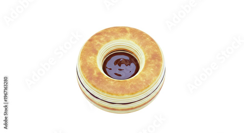 Round Cookie with Chocolate Filling