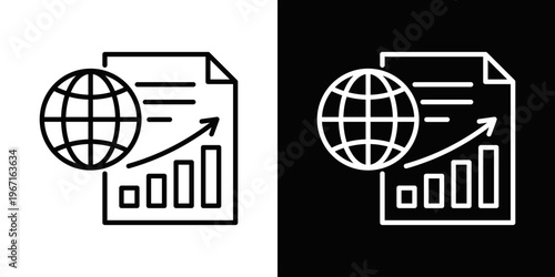 Climate Reporting Icon In Black And White Filled Style.