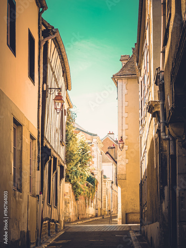 Street view of downtown Auxerre, France