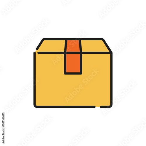 ダンボール箱の引越し・新生活アイコン