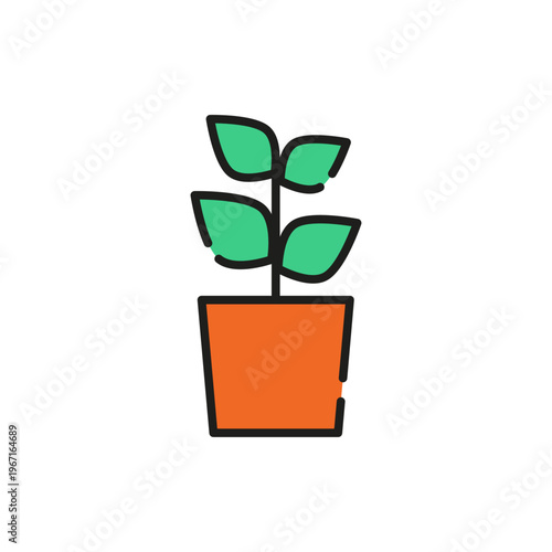 観葉植物のインテリアアイコン