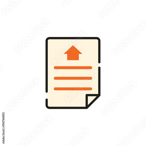 書類とアップロードの手続きアイコン