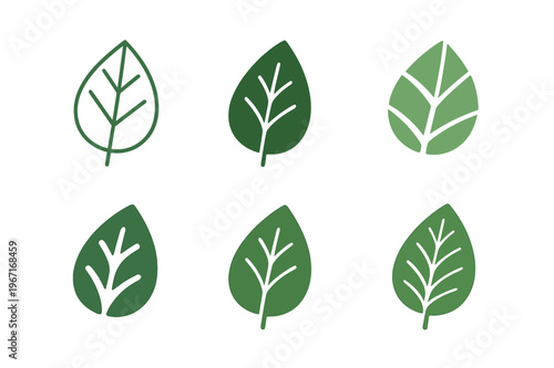 Nature-Inspired Logo Variations. Graphic design trends nature inspired design example. Icon set. Set Logo of Graphic design trends nature inspired design