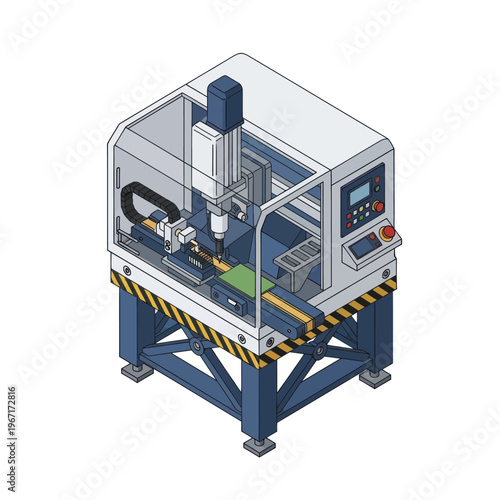 Automated CNC Machine for Precision Manufacturing and Industrial Production.