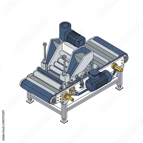 Automated Industrial Conveyor System for Material Handling and Sorting.