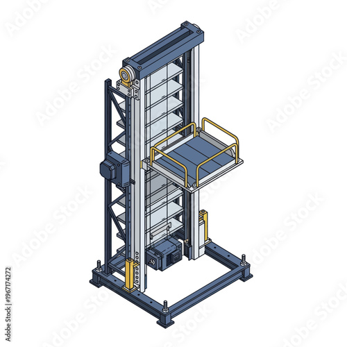 Automated Storage and Retrieval System Isometric View.