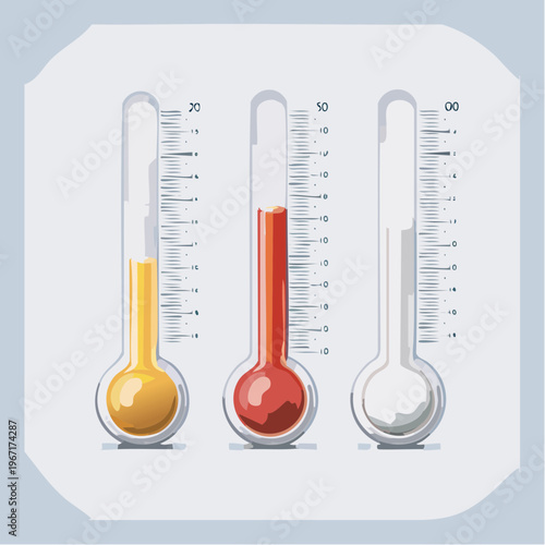 Thermometer-Icon-Set – Temperaturanzeige und Level-Indikator Symbole