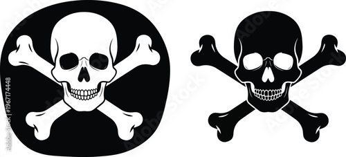 Skull and crossbones icons with two skull and crossbones icons are displayed