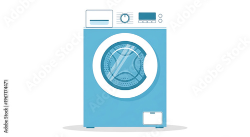 A modern washing machine icon in a flat design style