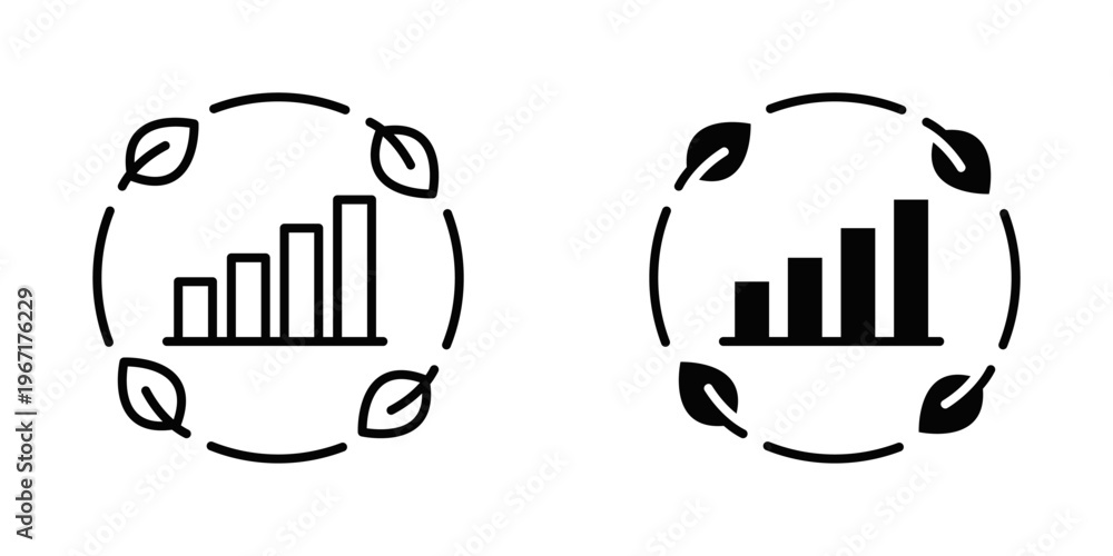 Obraz premium Circular Strategy icon set with style outline and solid. vector simple elements for design and presentation.