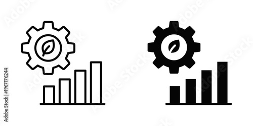 Resource Efficiency icon set with style outline and solid. vector simple elements for design and presentation.