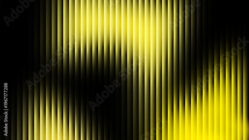 Photos Modern Abstract Yellow and Black Ribbed Glass Background with Fluted Lines