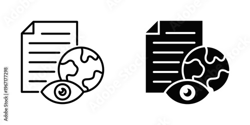 Disclosure Report icon set with style outline and solid. vector simple elements for design and presentation.