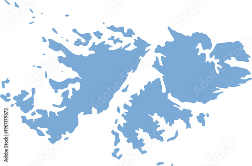 Photography Silueta del mapa de las Islas Malvinas. 02 de Abril