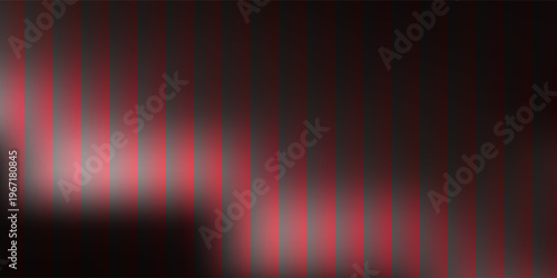 Pink abstract red gradient on a black background with glossy glass stripes and soft waves, creating a distorted simple