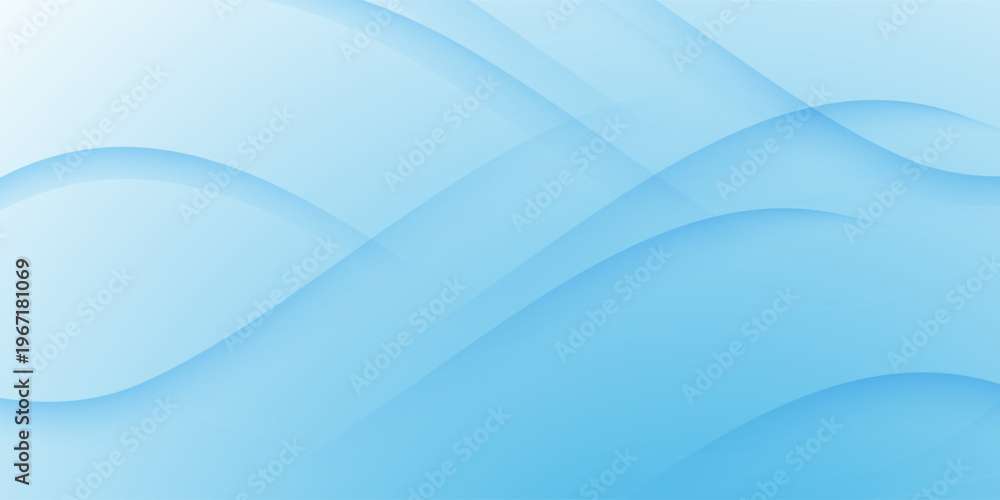 Obraz premium Minimal abstract blue background smooth curved wave gradient