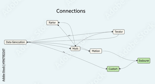 Network connections, data flow, vector diagram, infographic elements, business workflow