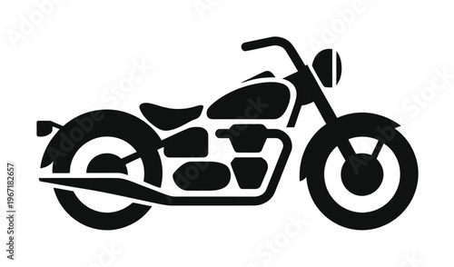 Sleek vector of a classic motorcycle with rugged design elements.