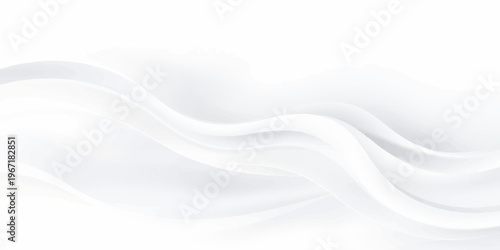 An abstract white background vector featuring smooth smoke patterns and flowing silk waves in soft blue and pink colors creates a light textile cloth texture illustration for a modern wallpaper design