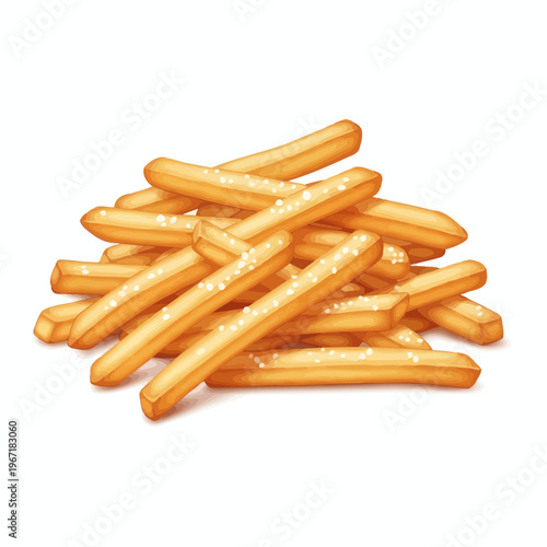 Delicious golden-brown breadsticks sprinkled with coarse salt, presented in a neat pile, perfect for snacking or as a side dish