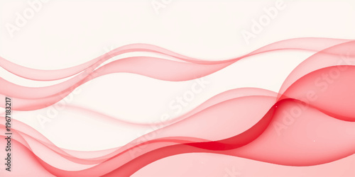 An abstract pink background features flowing vector wave lines and a motion effect to create a stylish light textured wallpaper design