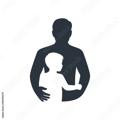 Dad love vector icon graphic isolated sketch illustration on white background.