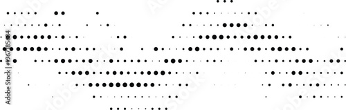 Abstract rhythmic wave pattern halftone design concept with dots texture for audio frequency and frequency spectrum visuals.