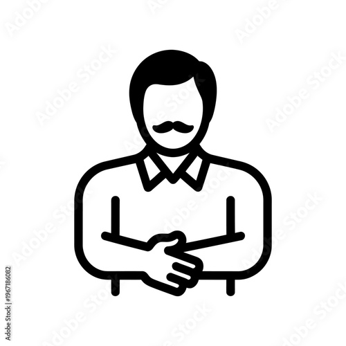 Father vector icon graphic isolated sketch illustration on white background.