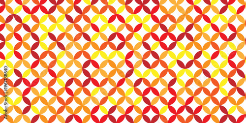 seamless pattern with abstract lines and flower design. Abstract geometric fabric circle floral pattern. Hawaiian tropical seamless pattern.