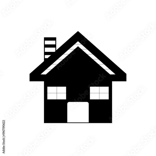 Simple House Icon - Real Estate Symbol for Home, Residential Property, and Construction Industry