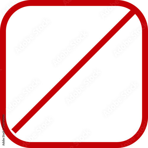 Prohibition Warning Symbol In Modern Flat Style