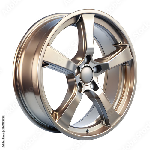car alloy rim isolated on white background 3d illustration
