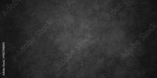 Distressed rough black grunge cracked wall slate texture. Chalk board and Black board grunge backdrop background. Wall grunge backdrop rough background dark black and stone.