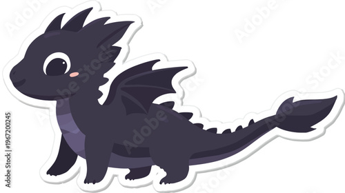 Cartoon dragon illustration playful fantasy creature on white background
