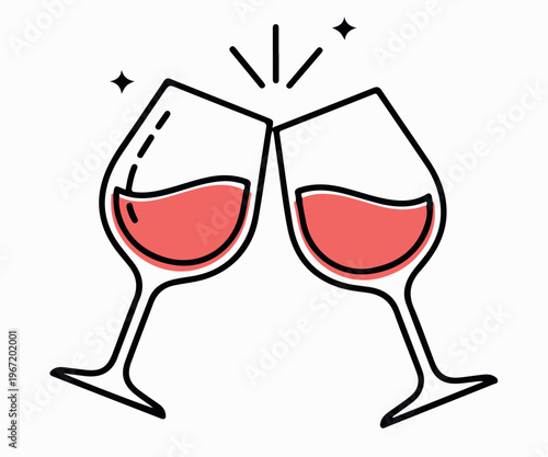 Wine Toast Celebration illustration