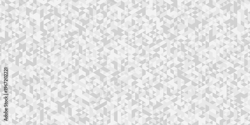 Vector white and gray overlapping polygon square texture. Seamless geometric pattern triangle shapes low polygon backdrop background. Abstract line poly background.
