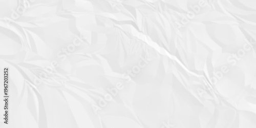 Paper texture background, Old paper background ripple soft white pattern wave crumple. Crushed and creased soft paper. Abstract wrinkle effect grunge and rough backdrop vintage page.